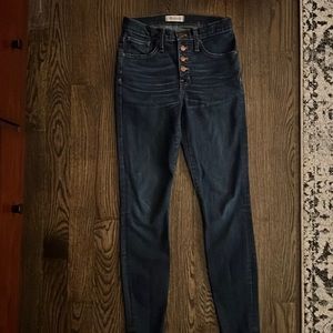 Madewell 9” skinny jeans (button fly)